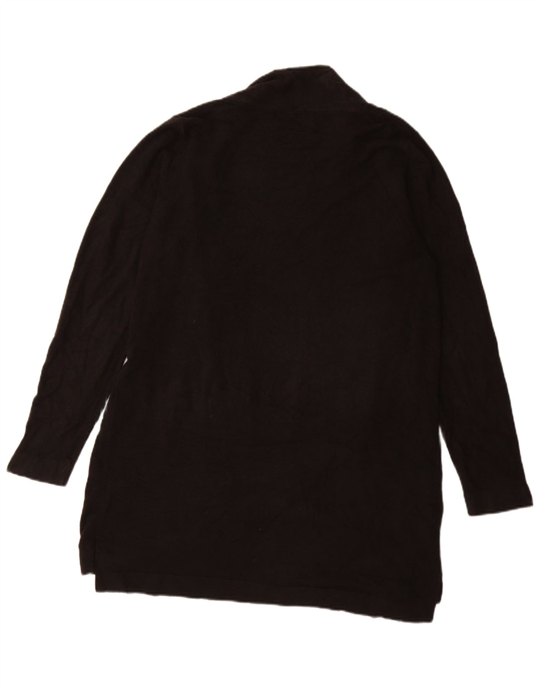 Marks & Spencer Womens Longline Open Cardigan Sweater UK 16 Large Black