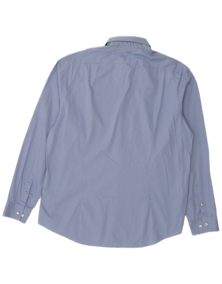Calvin Klein Mens Slim Fit Shirt Size 43 17 XL Blue
