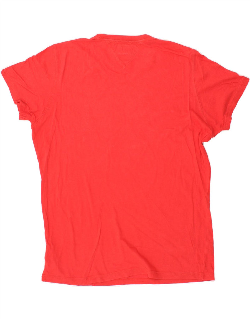 TOMMY HILFIGER Mens Graphic T-Shirt Top XL Red Cotton Vintage Tommy Hilfiger and Second-Hand Tommy Hilfiger from Messina Hembry 