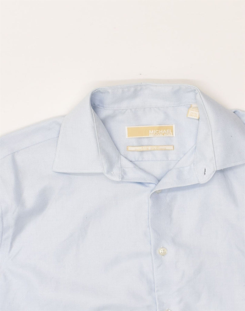 MICHAEL KORS Mens Shirt Size 15 1/2 Medium Blue Cotton | Vintage Michael Kors | Thrift | Second-Hand Michael Kors | Used Clothing | Messina Hembry 