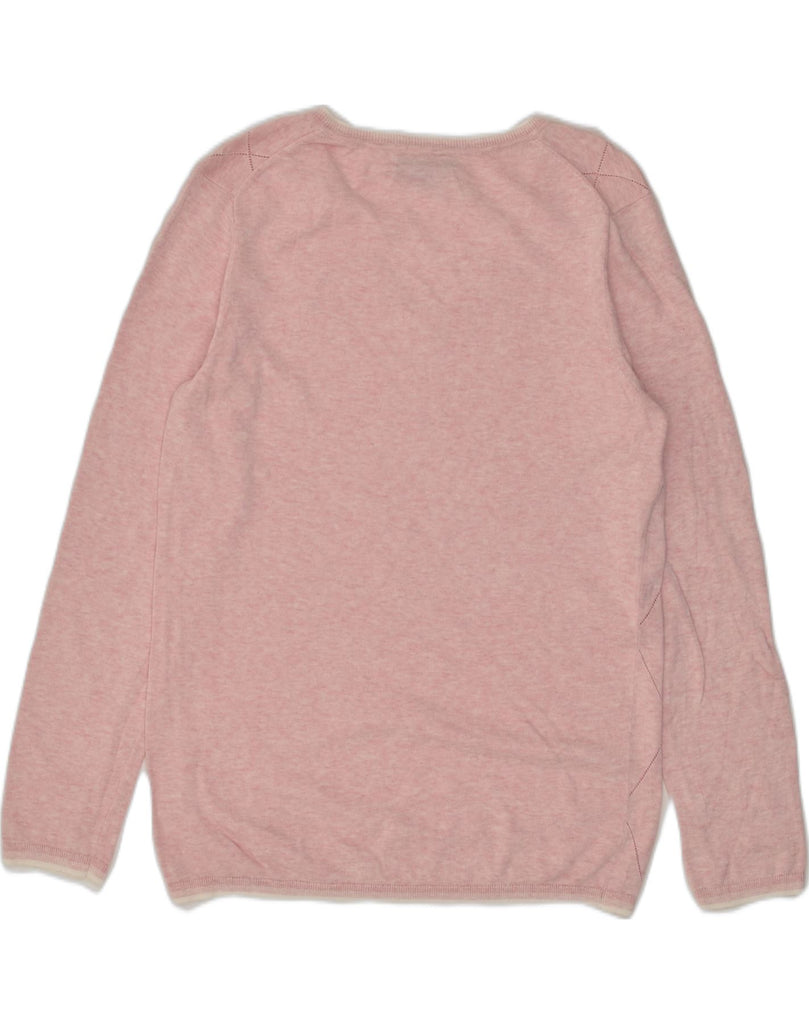 TOMMY HILFIGER Womens V-Neck Jumper Sweater UK 16 Large Pink | Vintage Tommy Hilfiger | Thrift | Second-Hand Tommy Hilfiger | Used Clothing | Messina Hembry 