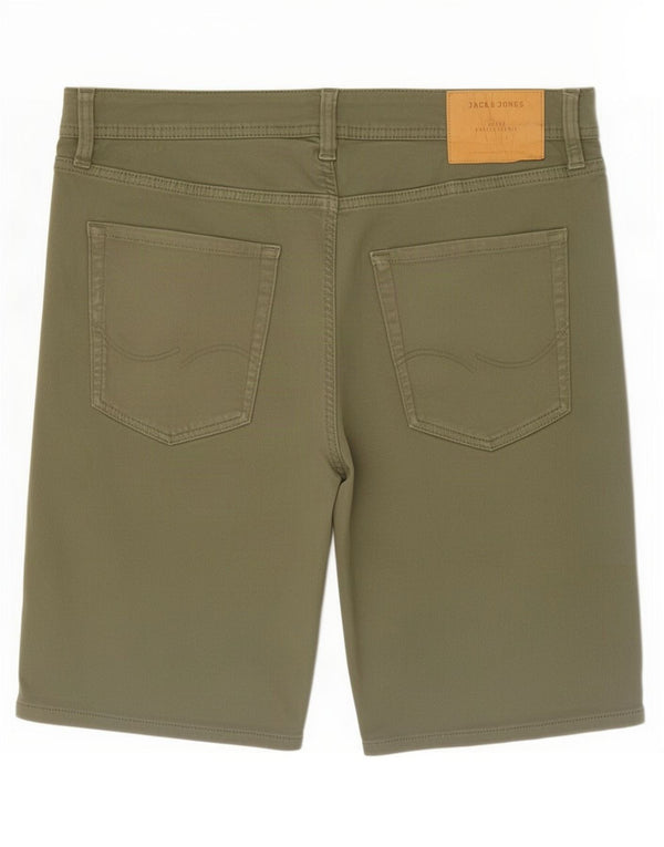 Jack & Jones Mens Casual Shorts Medium W32 Khaki Cotton