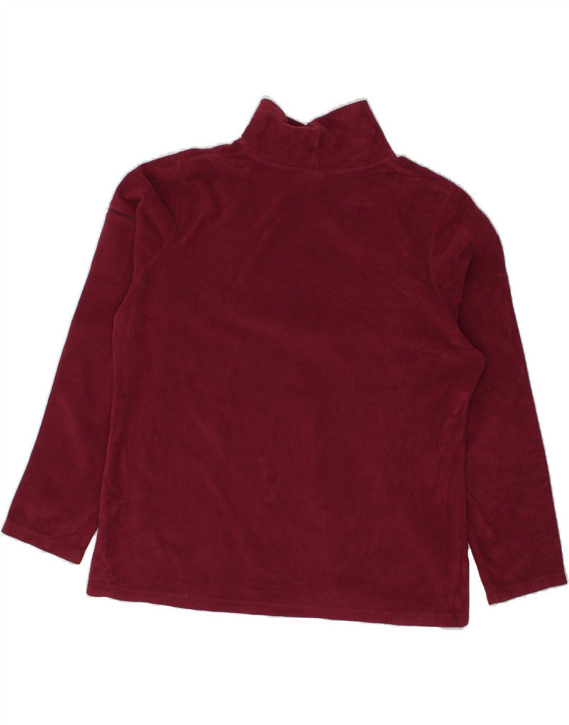 L.L.BEAN Womens Roll Neck Fleece Jumper UK 18 XL Burgundy Polyester | Vintage L.L.Bean | Thrift | Second-Hand L.L.Bean | Used Clothing | Messina Hembry 