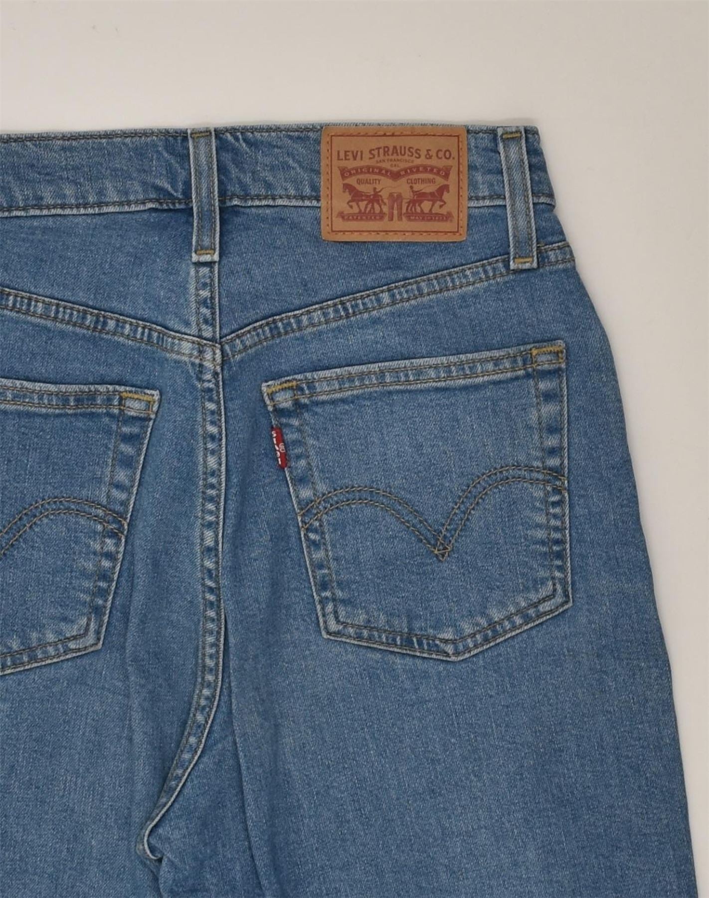 LEVI'S Womens High Waist Tapered Jeans W25 L26 Blue Cotton, Vintage &  Second-Hand Clothing Online