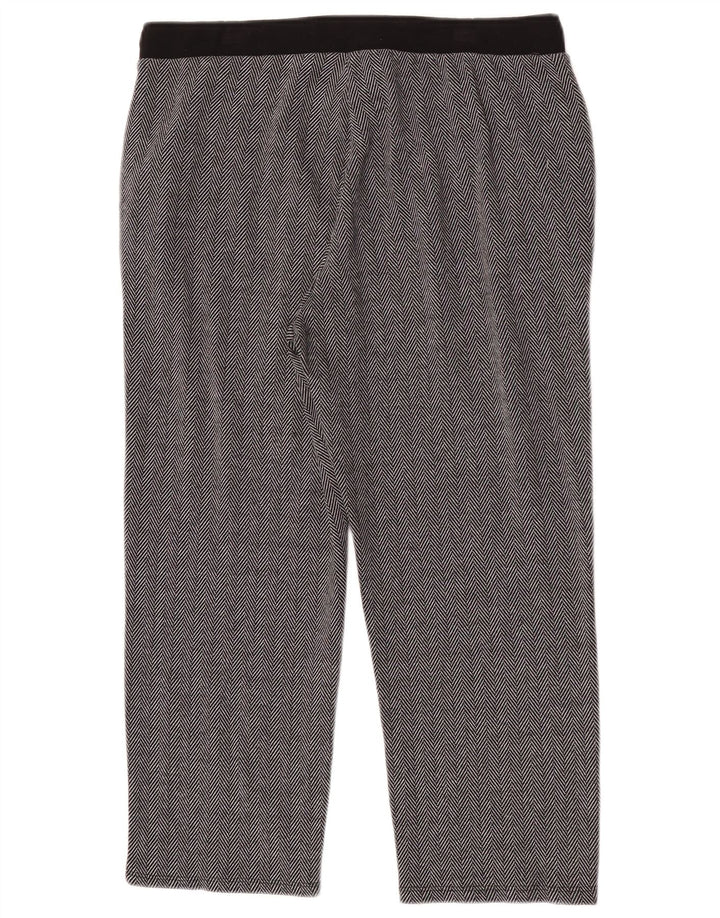 Zara Womens Trafaluc Cropped Trousers Large W30 L23 Grey Herringbone