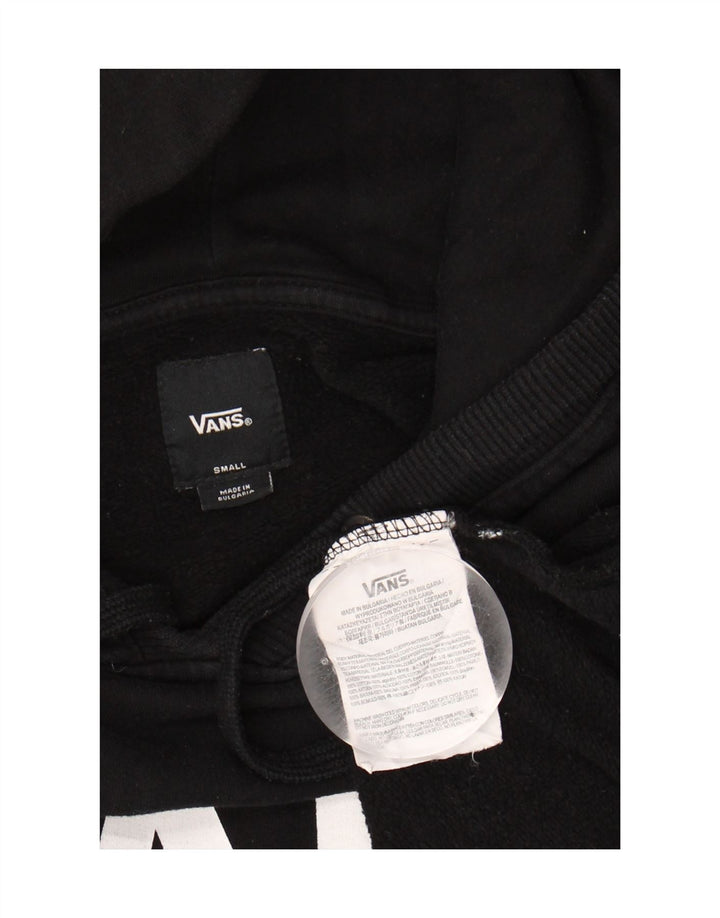 VANS Mens Graphic Hoodie Jumper Small Black Cotton Vintage Vans and Second-Hand Vans from Messina Hembry 