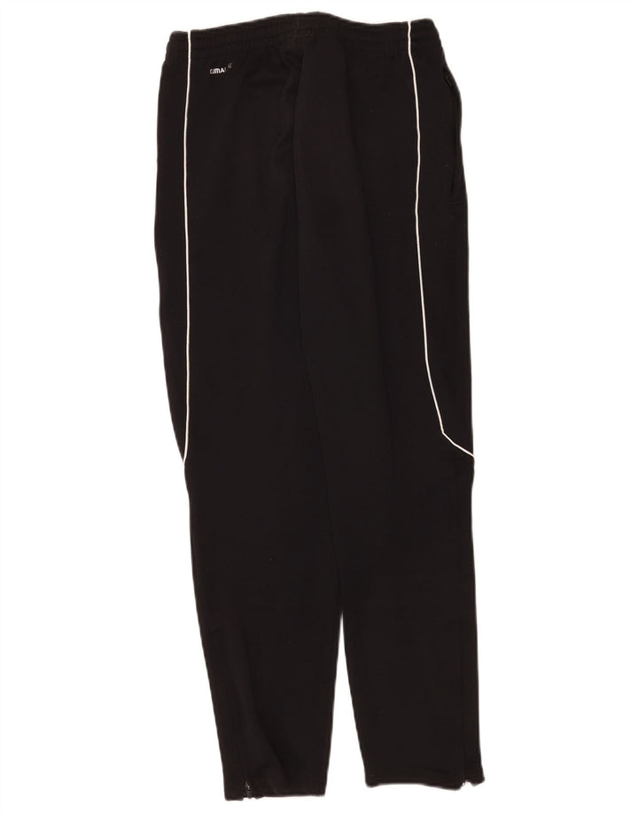 Adidas Boys Climalite Tracksuit Trousers 11-12 Years Black Polyester