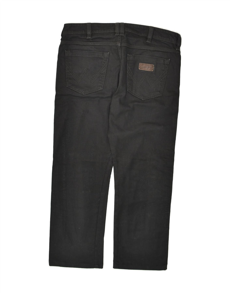WRANGLER Mens Straight Jeans W36 L27 Black Cotton | Vintage Wrangler | Thrift | Second-Hand Wrangler | Used Clothing | Messina Hembry 