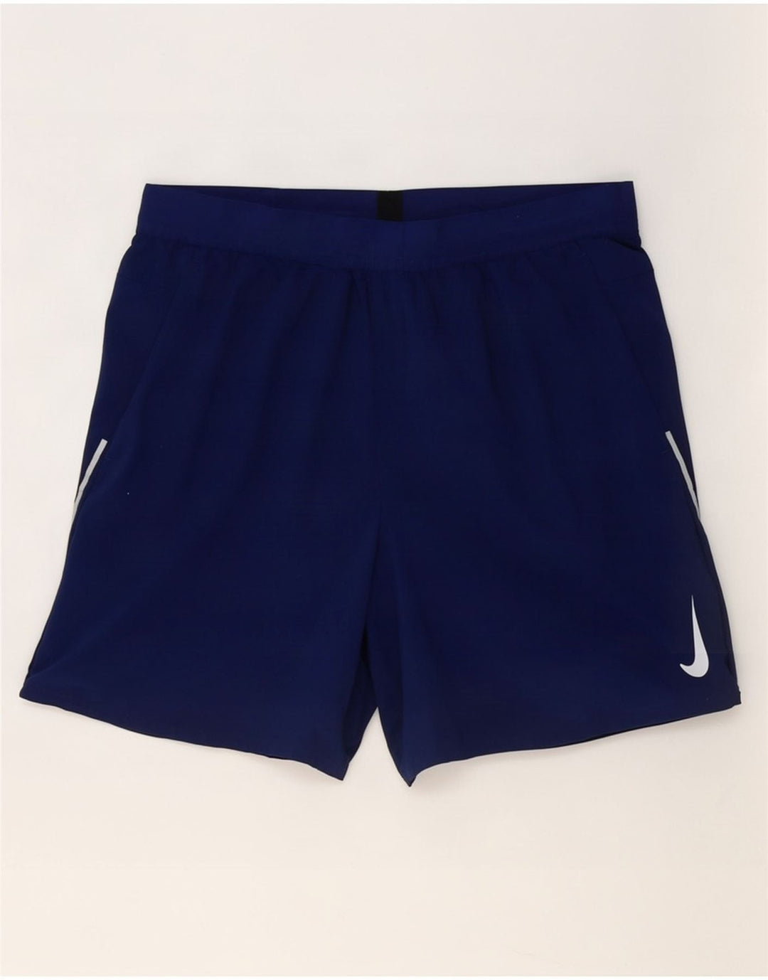 Nike Womens Dri Fit Sport Shorts UK 16 Large Navy Blue Polyester