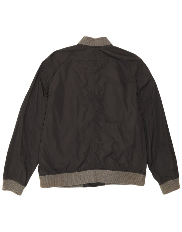 Gap Mens Bomber Jacket UK 40 Large Black Nylon