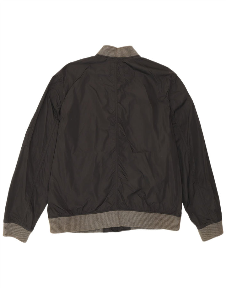 Gap Mens Bomber Jacket UK 40 Large Black Nylon
