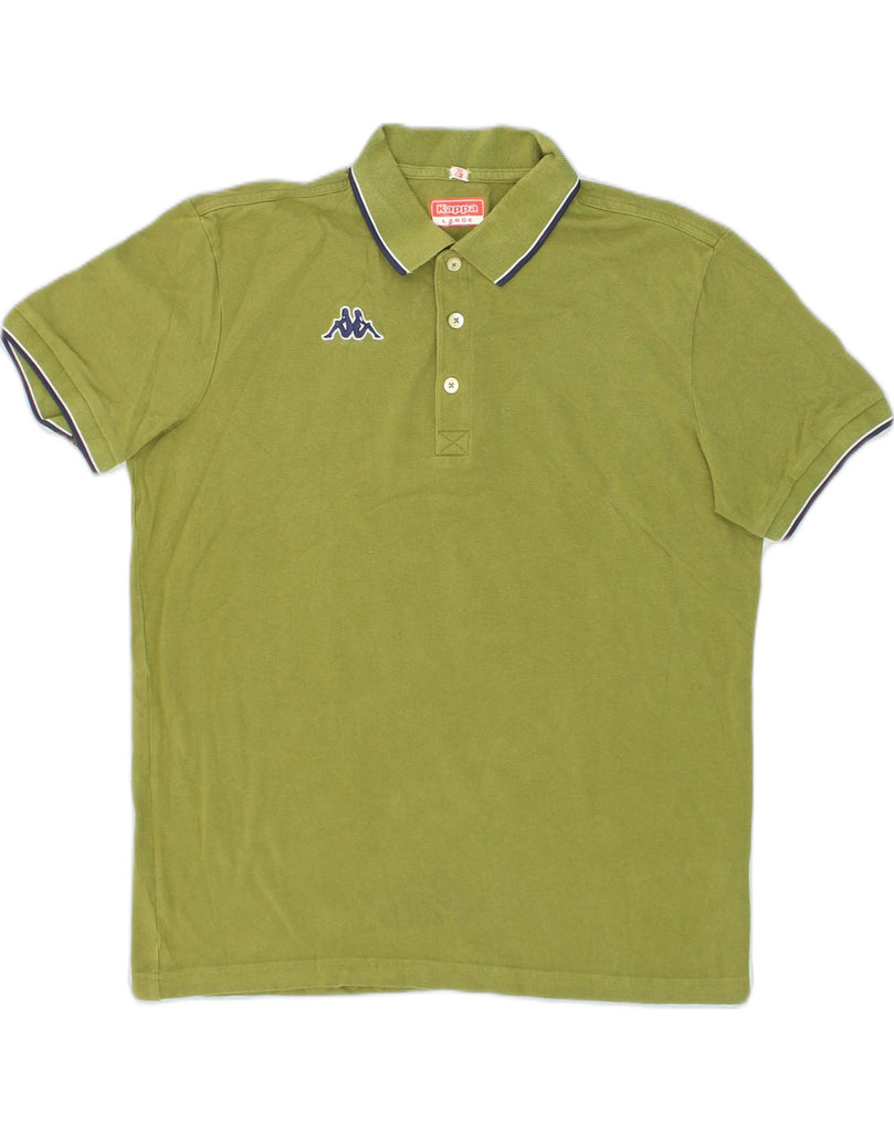 KAPPA Mens Polo Shirt Large Green Cotton | Vintage Kappa | Thrift | Second-Hand Kappa | Used Clothing | Messina Hembry 