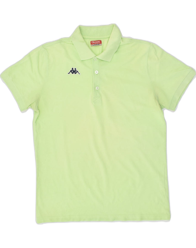 KAPPA Mens Polo Shirt Large Green Cotton | Vintage Kappa | Thrift | Second-Hand Kappa | Used Clothing | Messina Hembry 