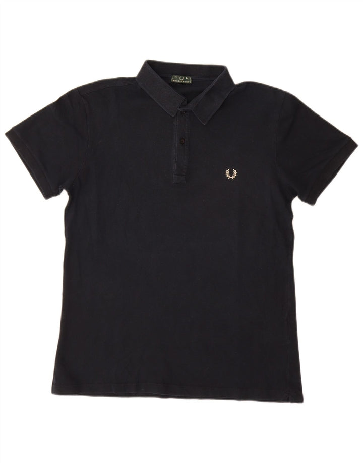 Fred Perry Mens Polo Shirt Large Navy Blue Cotton