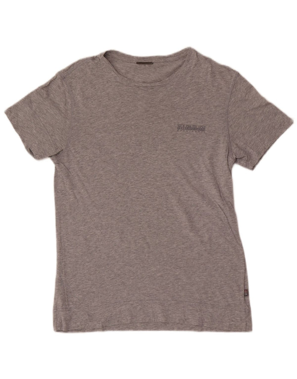 Napapijri Mens Geographic T-Shirt Top Small Grey