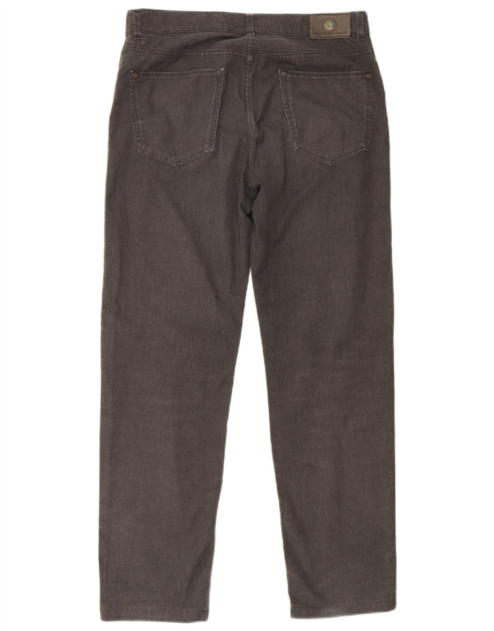 Trussardi Mens Straight Casual Trousers W35 L30 Grey