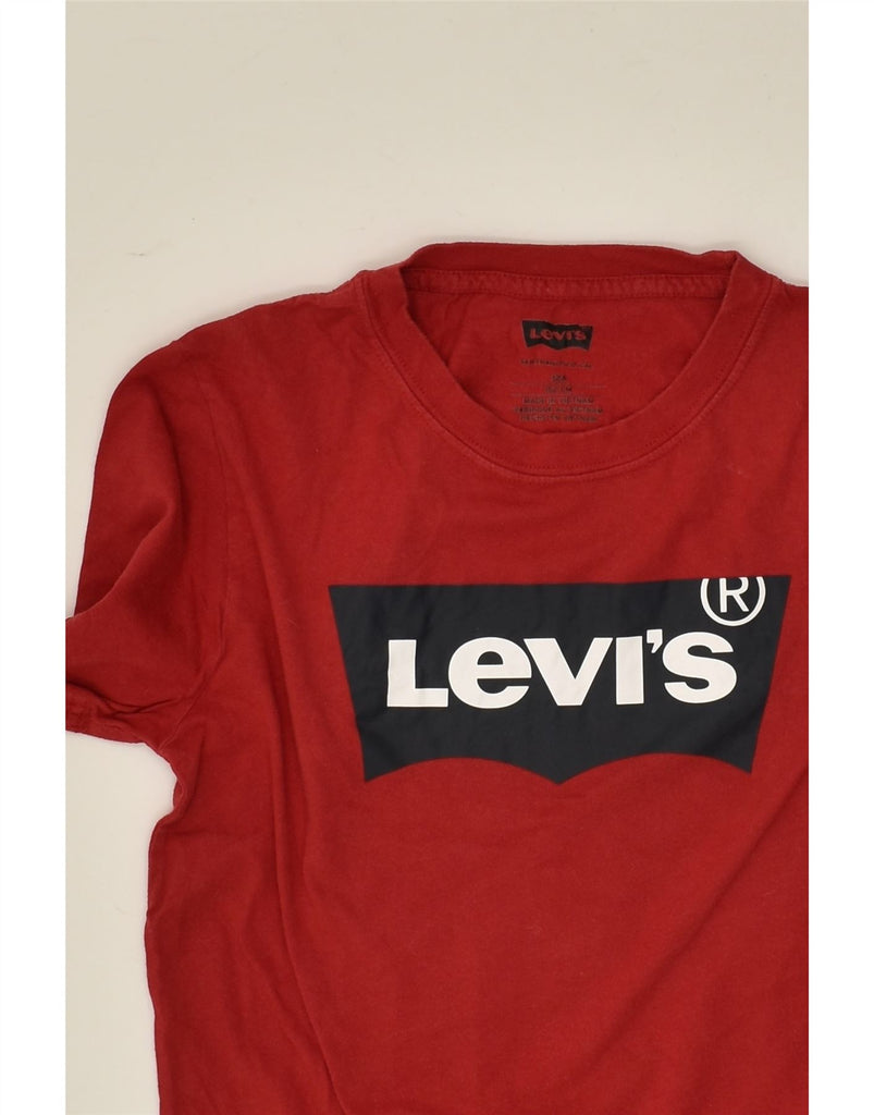 LEVI'S Boys Graphic T-Shirt Top 11-12 Years Red Cotton | Vintage Levi's | Thrift | Second-Hand Levi's | Used Clothing | Messina Hembry 