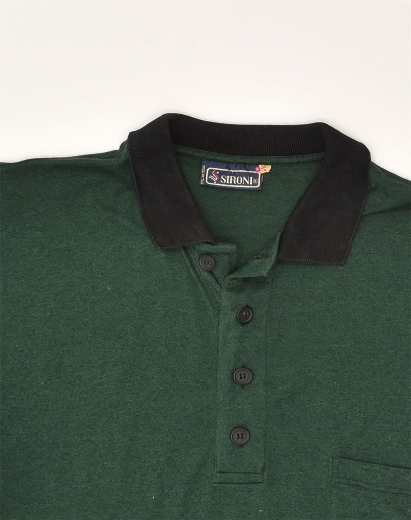 VINTAGE Mens Polo Shirt Medium Green Cotton | Vintage Vintage | Thrift | Second-Hand Vintage | Used Clothing | Messina Hembry 