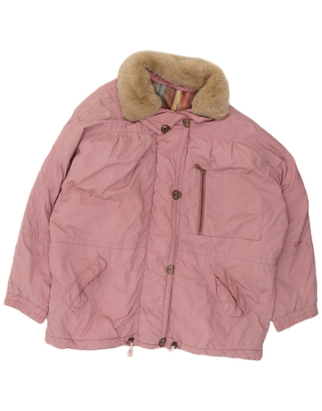 ELHO Womens Loose Fit Padded Jacket EU 44 XL Pink Polyamide