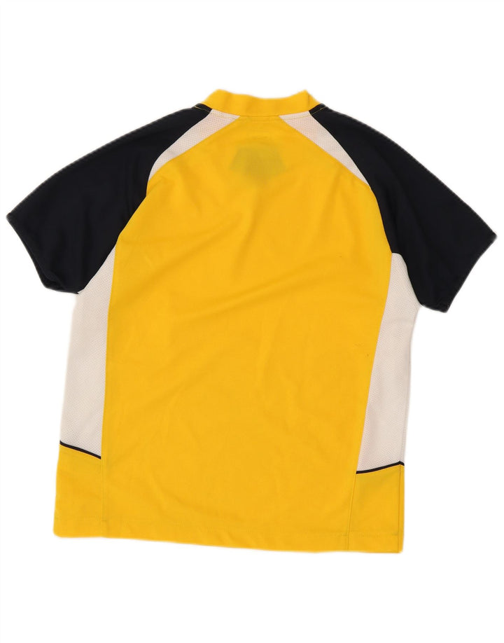 Umbro Mens Graphic T-Shirt Top Small Yellow Colourblock Polyester
