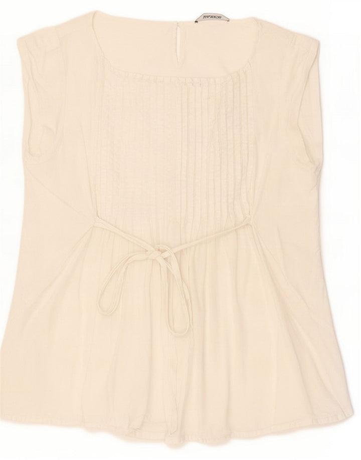 Max & Co. Womens Sleeveless Blouse Top UK 12 Medium White