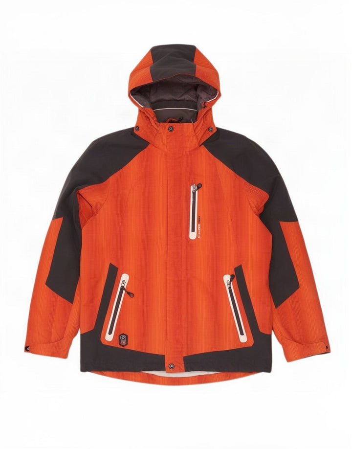 Killtec Mens Hooded Ski Jacket UK 42 XL Orange Colourblock Polyester
