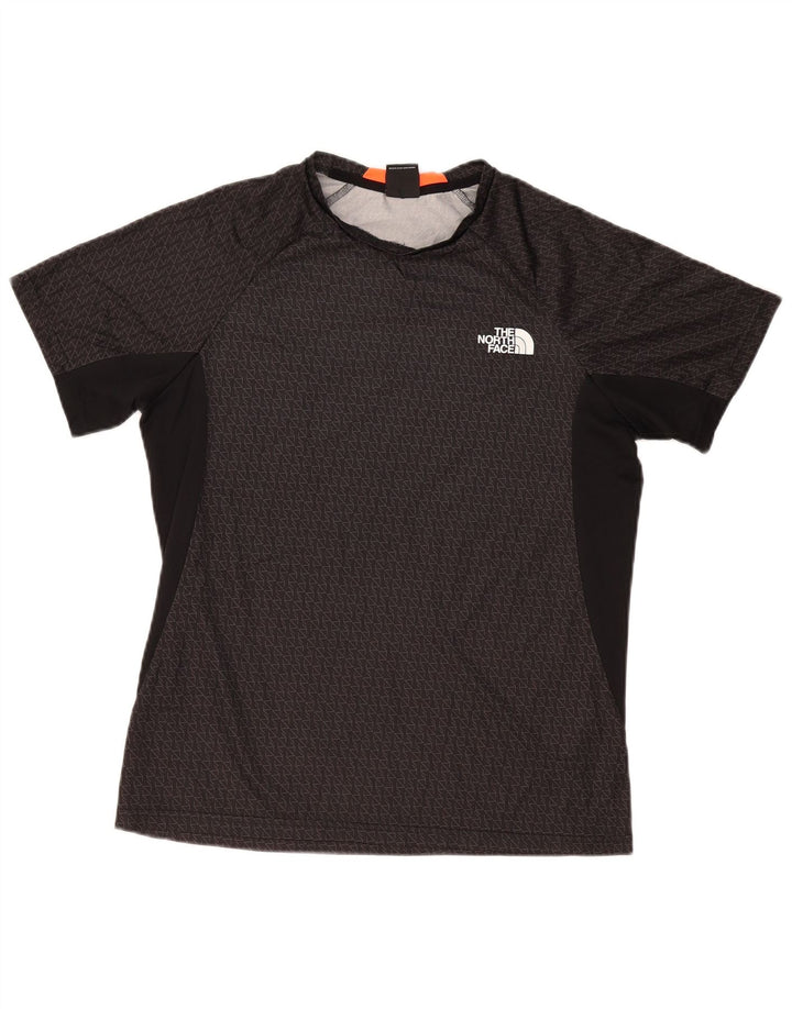 The North Face Mens T-Shirt Top Medium Black Geometric Polyester