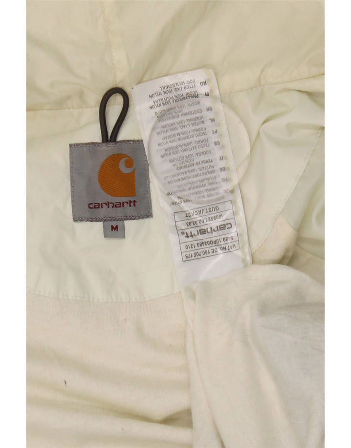 Carhartt Womens Hooded Rain Jacket UK 14 Medium Blue Colourblock Nylon