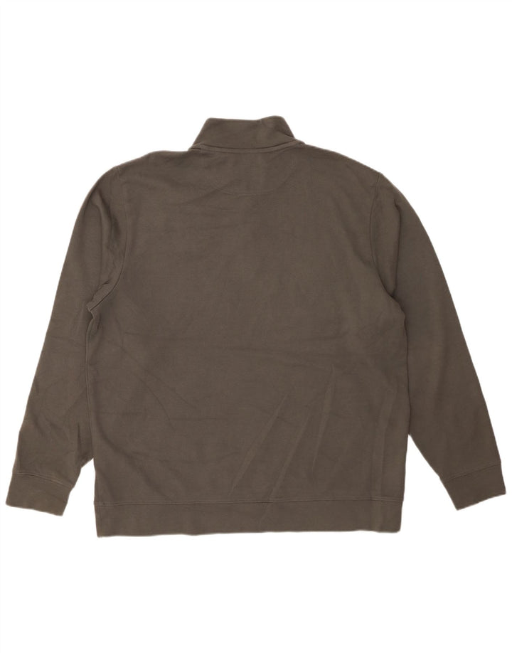 VINEYARD VINES Mens Zip Neck Sweatshirt Jumper Large Grey