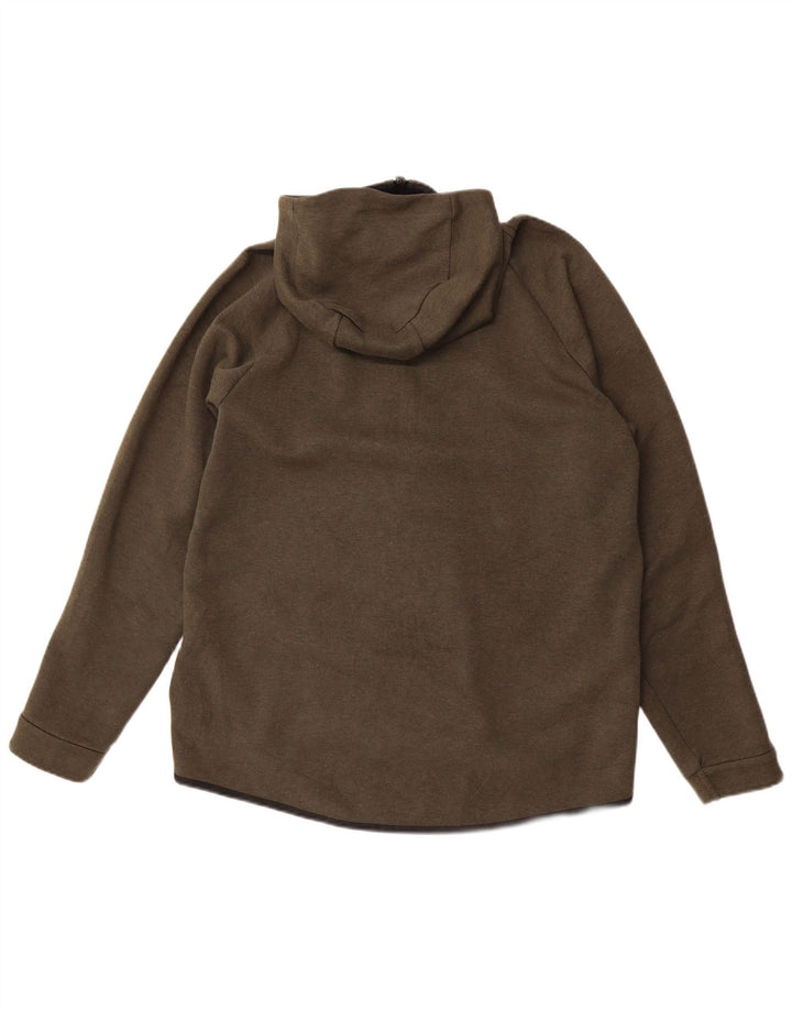 Nike Mens Zip Hoodie Sweater XL Khaki Cotton