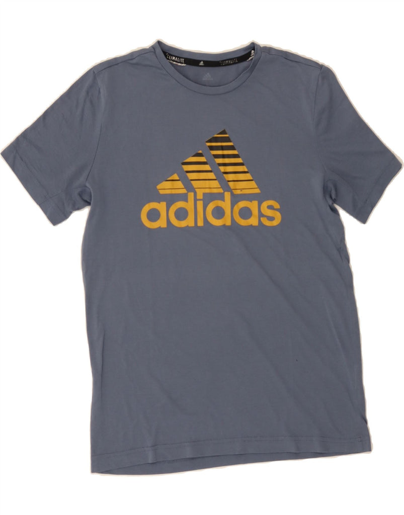 ADIDAS Womens Graphic T-Shirt Top UK 14/16 Large Blue Polyester Vintage Adidas and Second-Hand Adidas from Messina Hembry 