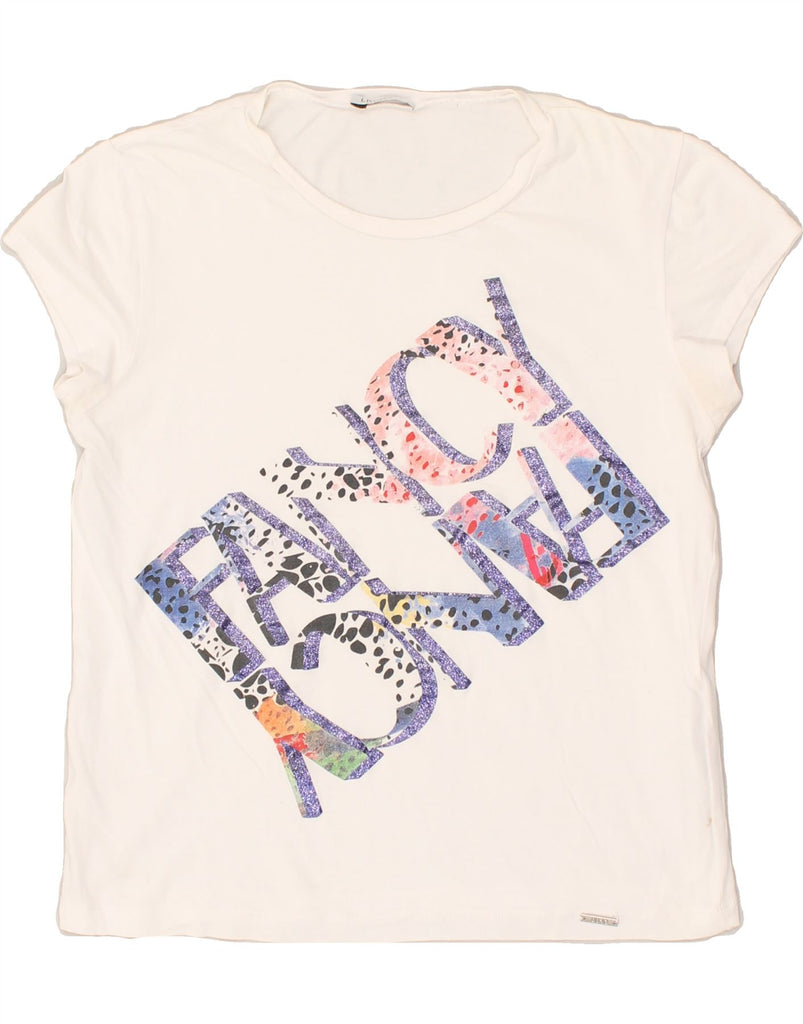 LIU JO Girls Graphic T-Shirt Top 13-14 Years White Cotton | Vintage Liu Jo | Thrift | Second-Hand Liu Jo | Used Clothing | Messina Hembry 