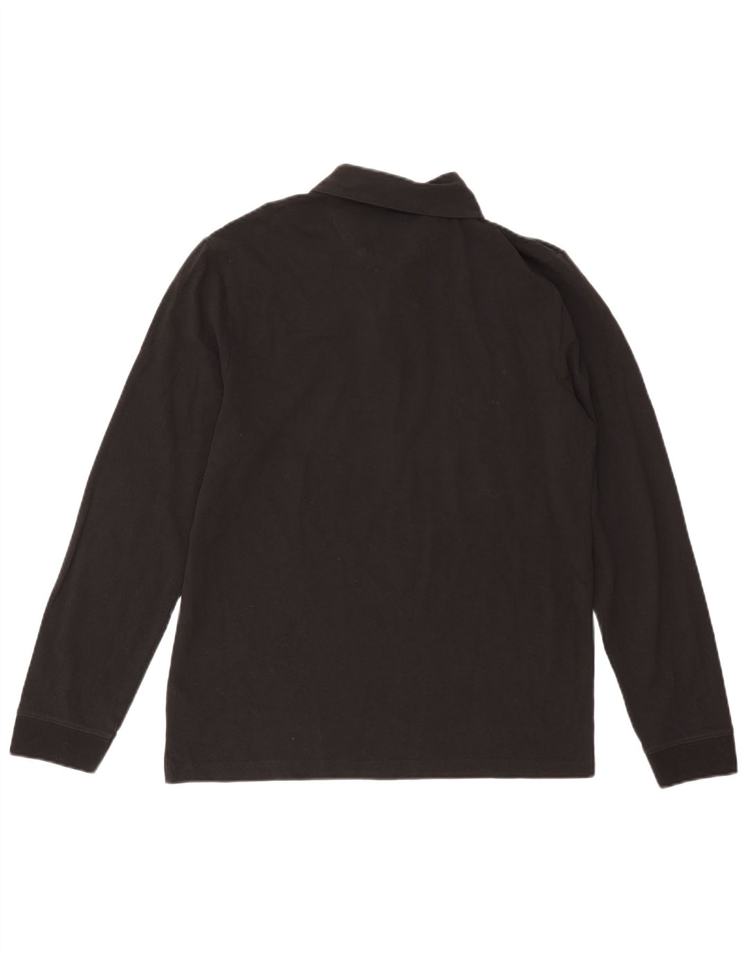 Farah Mens Long Sleeve Polo Shirt Large Black Cotton
