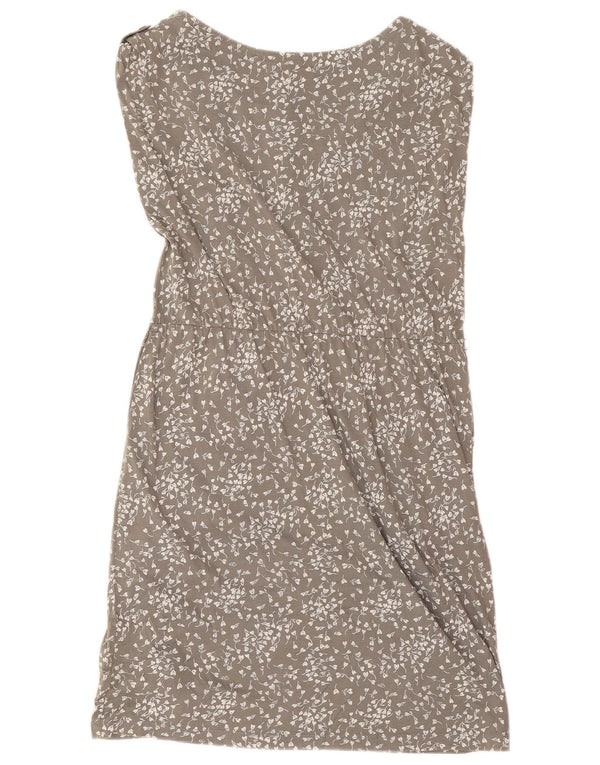 White Stuff Womens Sleeveless Sheath Dress UK 14 Large Grey Floral