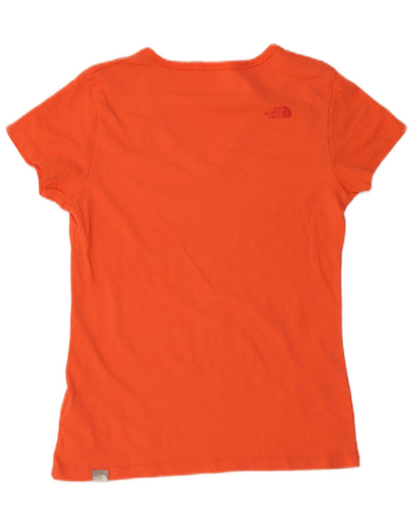 The North Face Womens T-Shirt Top UK 12 Medium Orange Cotton