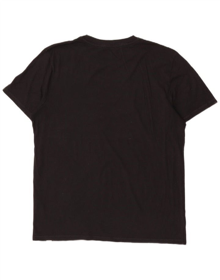 Jack & Jones Mens T-Shirt Top 2XL Black Cotton