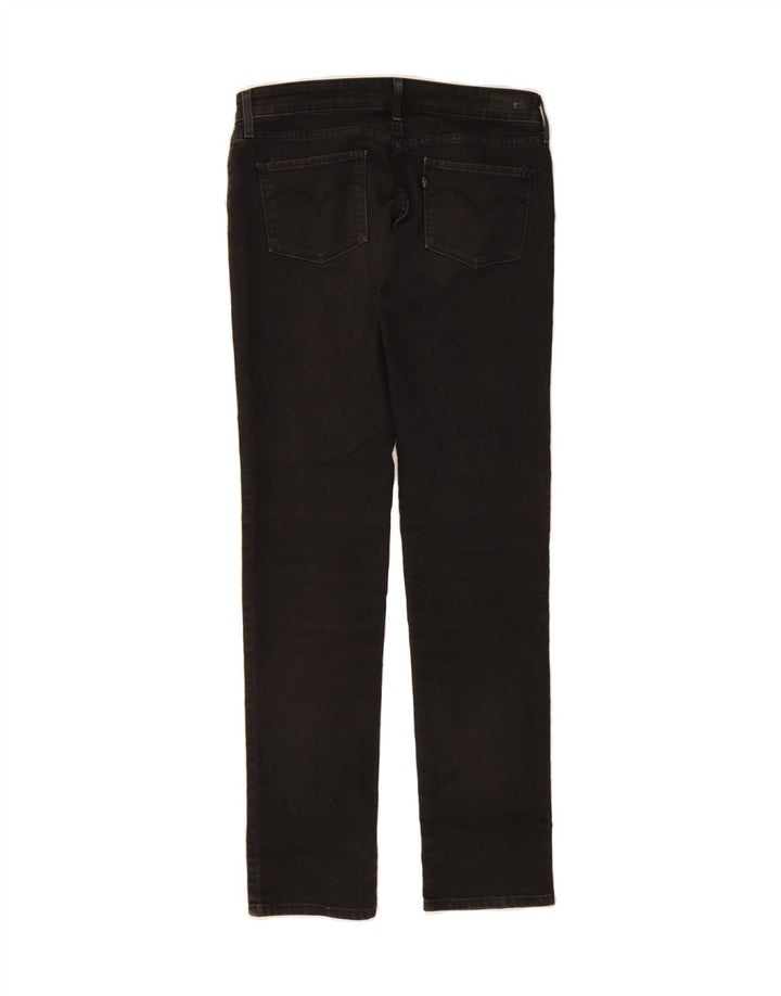 LEVI'S Womens Slight Curve Mid Rise Slim Jeans US 10 Large W32 L32 Black Vintage Levi's and Second-Hand Levi's from Messina Hembry 