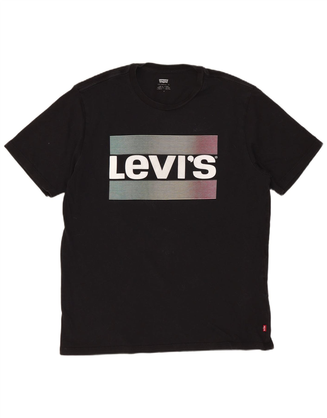 Levi's Mens Graphic T-Shirt Top Medium Black Cotton