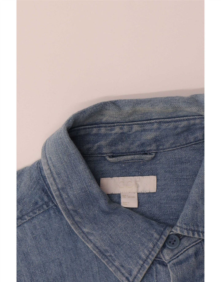 Cos Mens Denim Shirt Large Blue Cotton