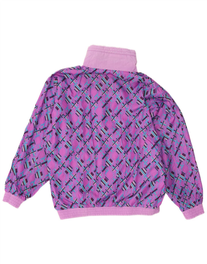 Lotto Womens Reversible Oversized Tracksuit Top Jacket UK 14 Medium Purple