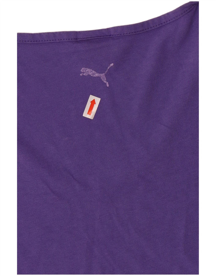 PUMA Womens Graphic T-Shirt Top UK 14 Medium  Purple