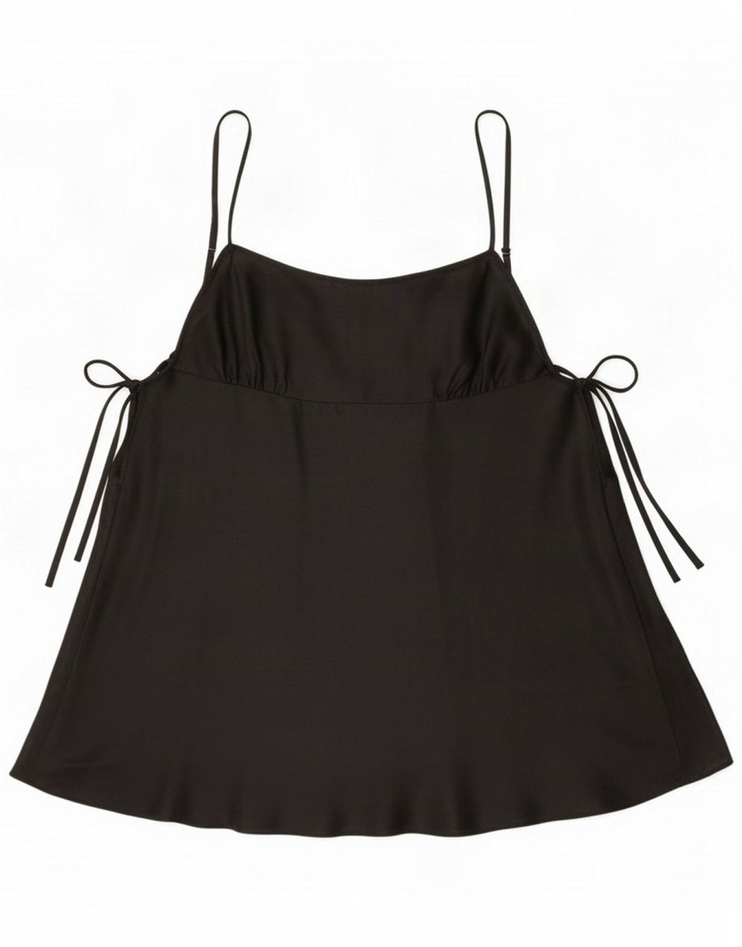 Vintage Womens Crop Cami Top UK 14 Medium Black