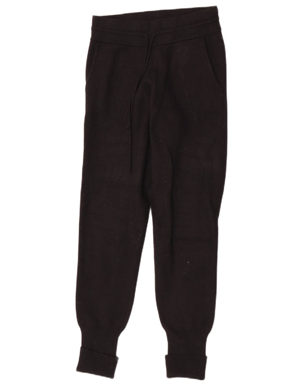 Zara Womens Tracksuit Trousers Joggers Small Black Viscose