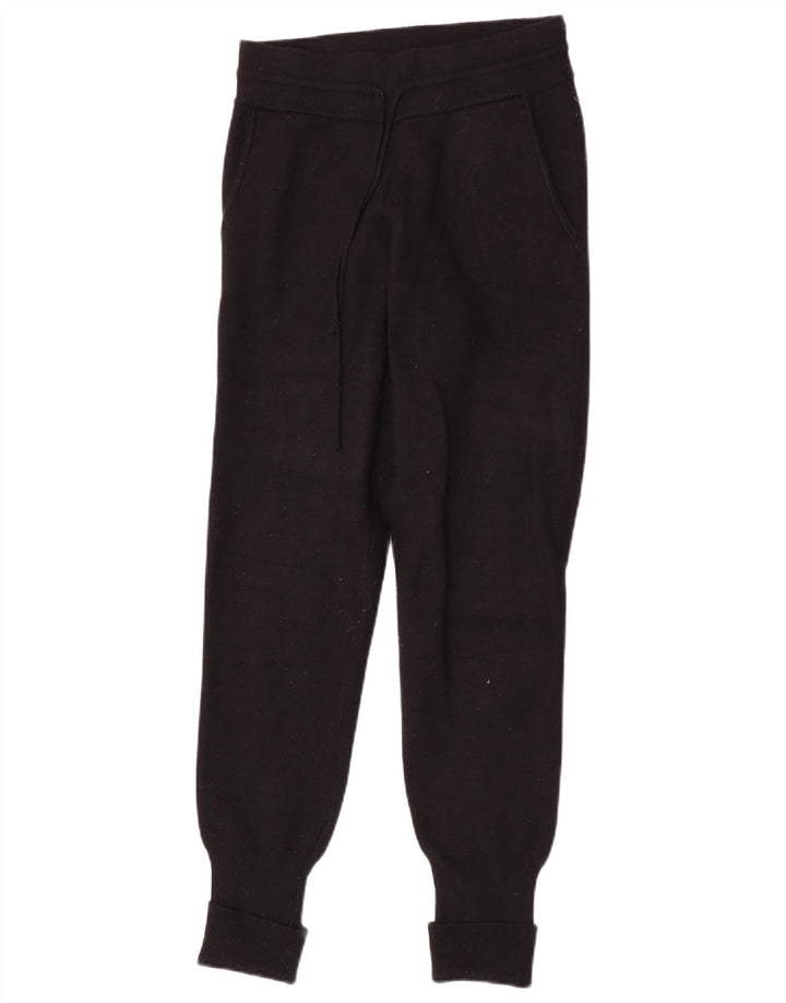 Zara Womens Tracksuit Trousers Joggers Small Black Viscose