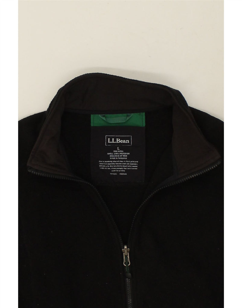 L.L.BEAN Mens Fleece Jacket UK 40 Large Black Polyester | Vintage L.L.Bean | Thrift | Second-Hand L.L.Bean | Used Clothing | Messina Hembry 