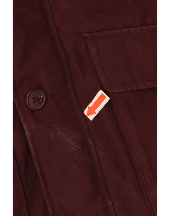 Gap Boys Hooded Parka Jacket 8-9 Years Medium Burgundy Polyester