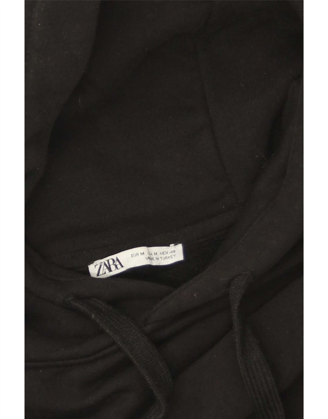 Zara Mens Hoodie Jumper Medium Black