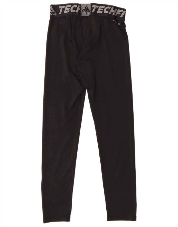 Adidas Boys Climalite Graphic Leggings 13-14 Years Black Polyester