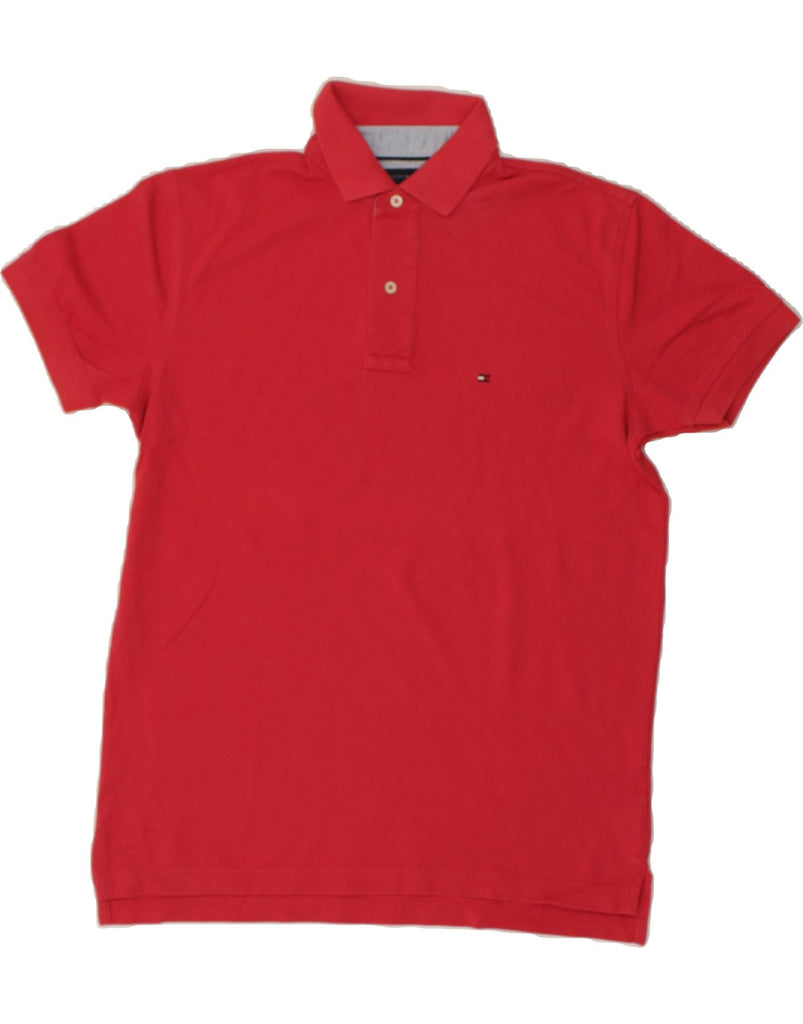 TOMMY HILFIGER Mens Polo Shirt Medium Red Cotton | Vintage Tommy Hilfiger | Thrift | Second-Hand Tommy Hilfiger | Used Clothing | Messina Hembry 