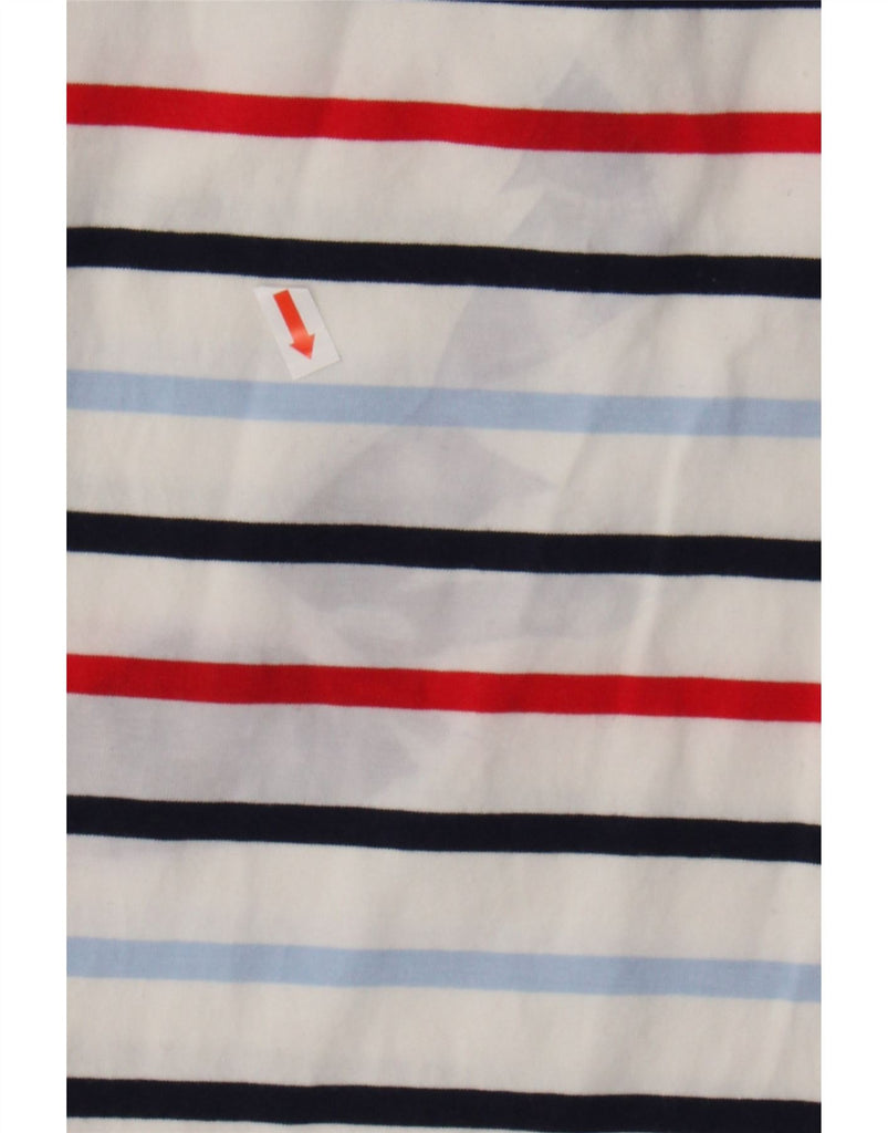 TOMMY HILFIGER Womens T-Shirt Dress UK 14 Medium Multicoloured Striped Vintage Tommy Hilfiger and Second-Hand Tommy Hilfiger from Messina Hembry 